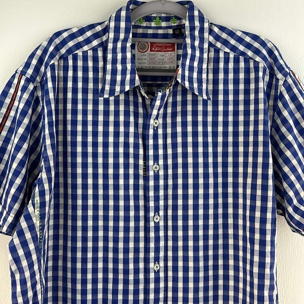 Robert Graham Checkered Short Sleeve Button Down Cotton Shirt